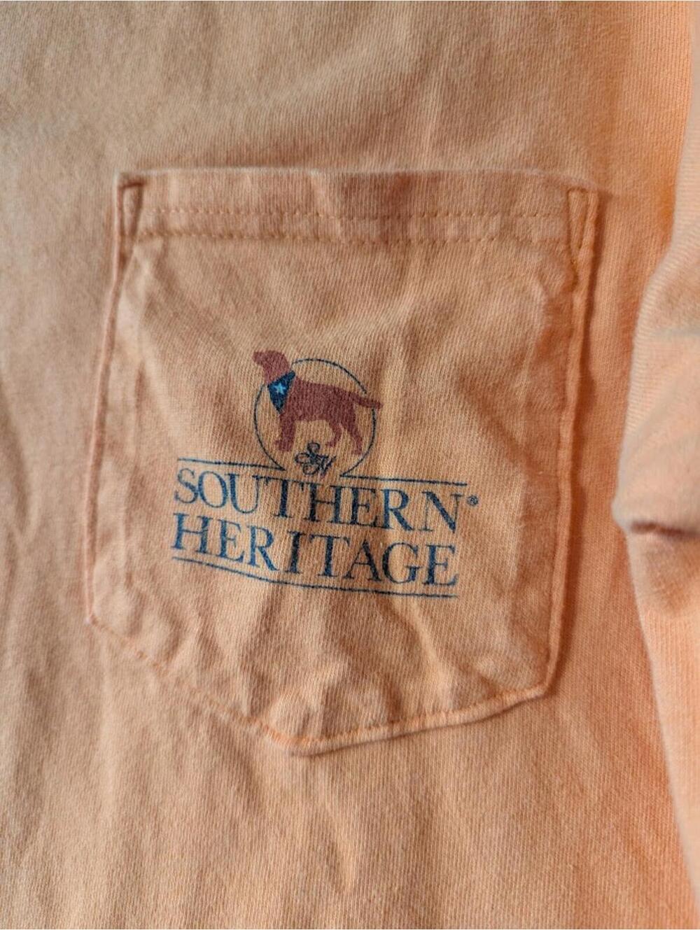 Southern Heritage Shirt Large Orange Southern By Choice Dog Graphic Tee Dog - Picture 3 of 7
